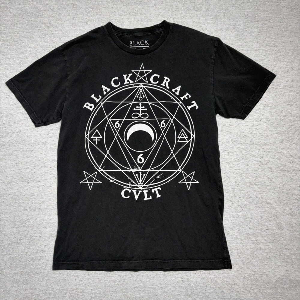 Blackcraft Cult Mens‎ Graphic Tee Medium Black Occult Sigil 666 Goth Shirt